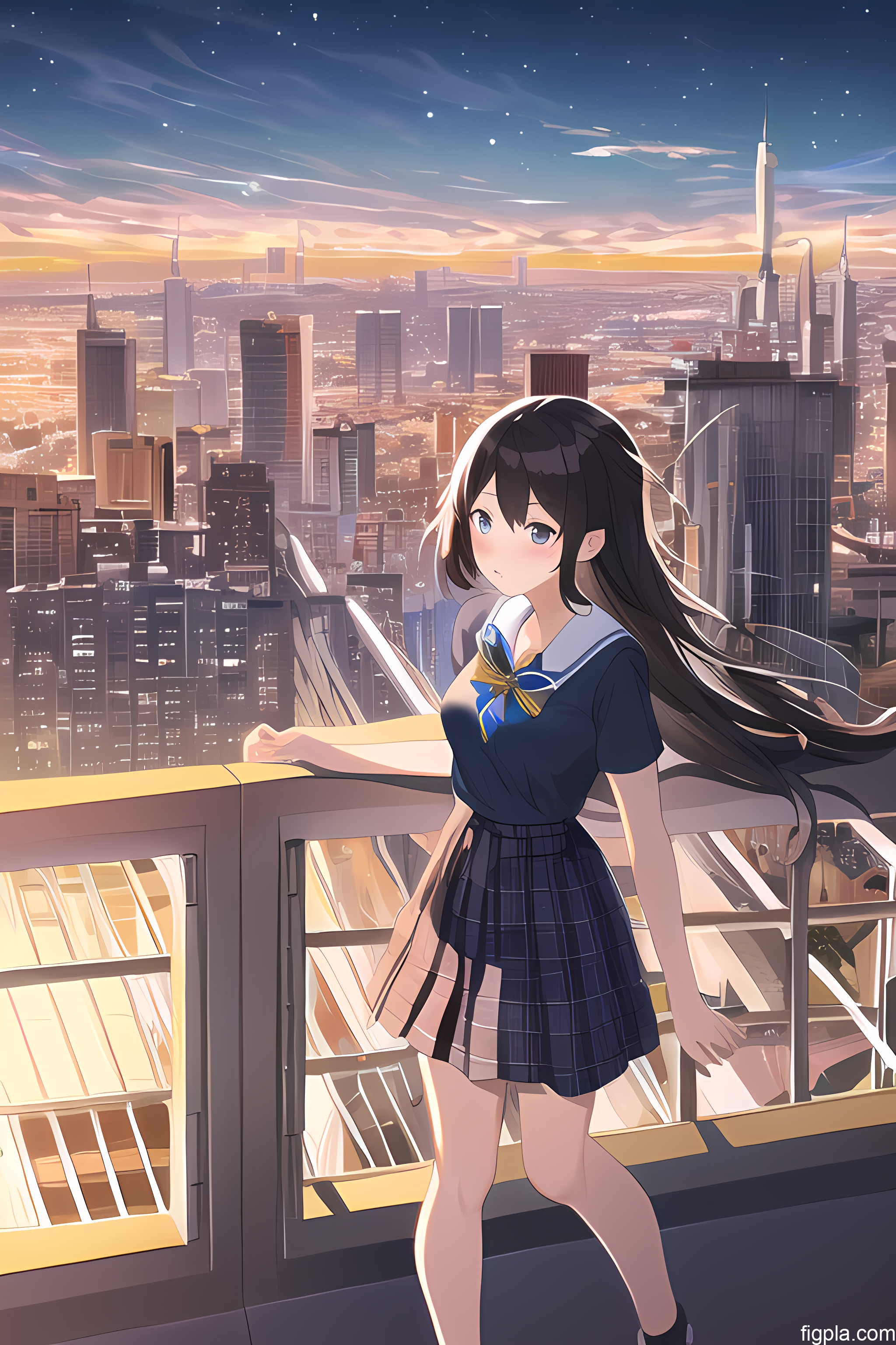 【AIイラスト研究】街と少女