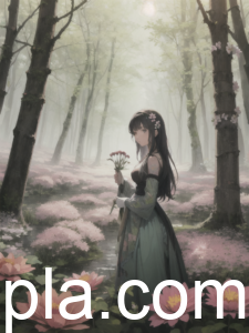 【AIイラスト研究】花と森と少女