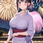 【AIイラスト研究】夏なので美少女と花火デートをしている気分を味わいたい