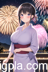 【AIイラスト研究】夏なので美少女と花火デートをしている気分を味わいたい
